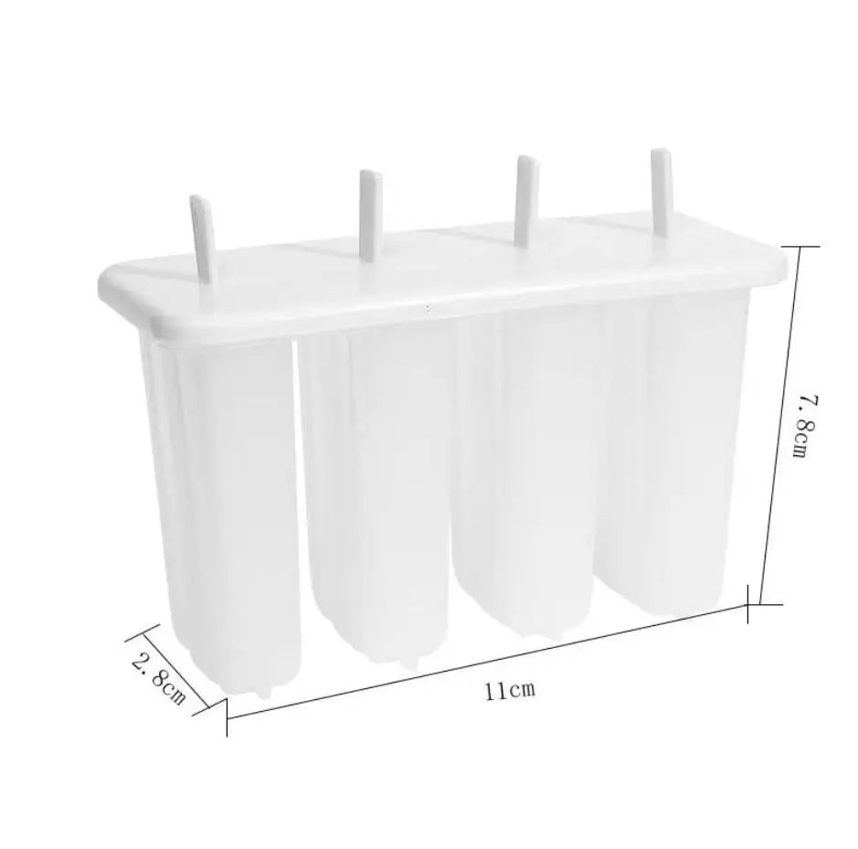 Moule à Glace Popsicle 4 Cavités avec Couvercle
