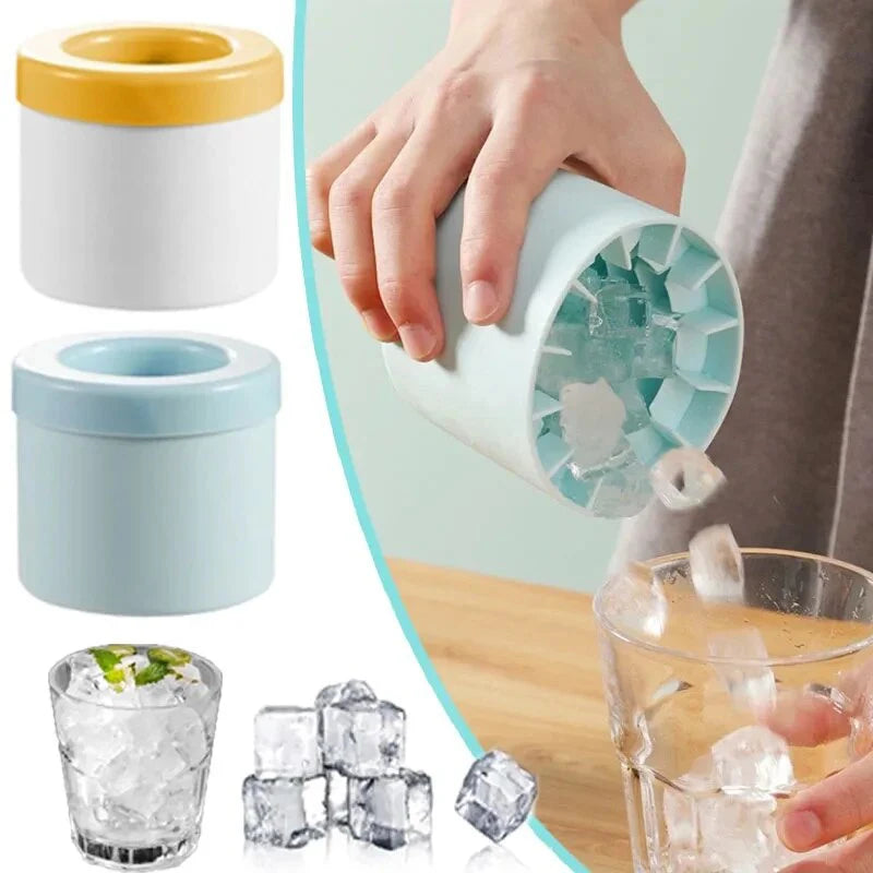 Moule à Glaçons en Silicone Cylindrique – Glaçons Ronds DIY pour Cocktails & Boissons