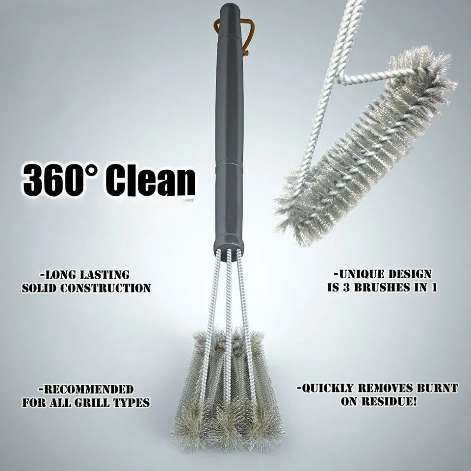 Brosse BBQ Inox 360° – Manche Long 45 cm